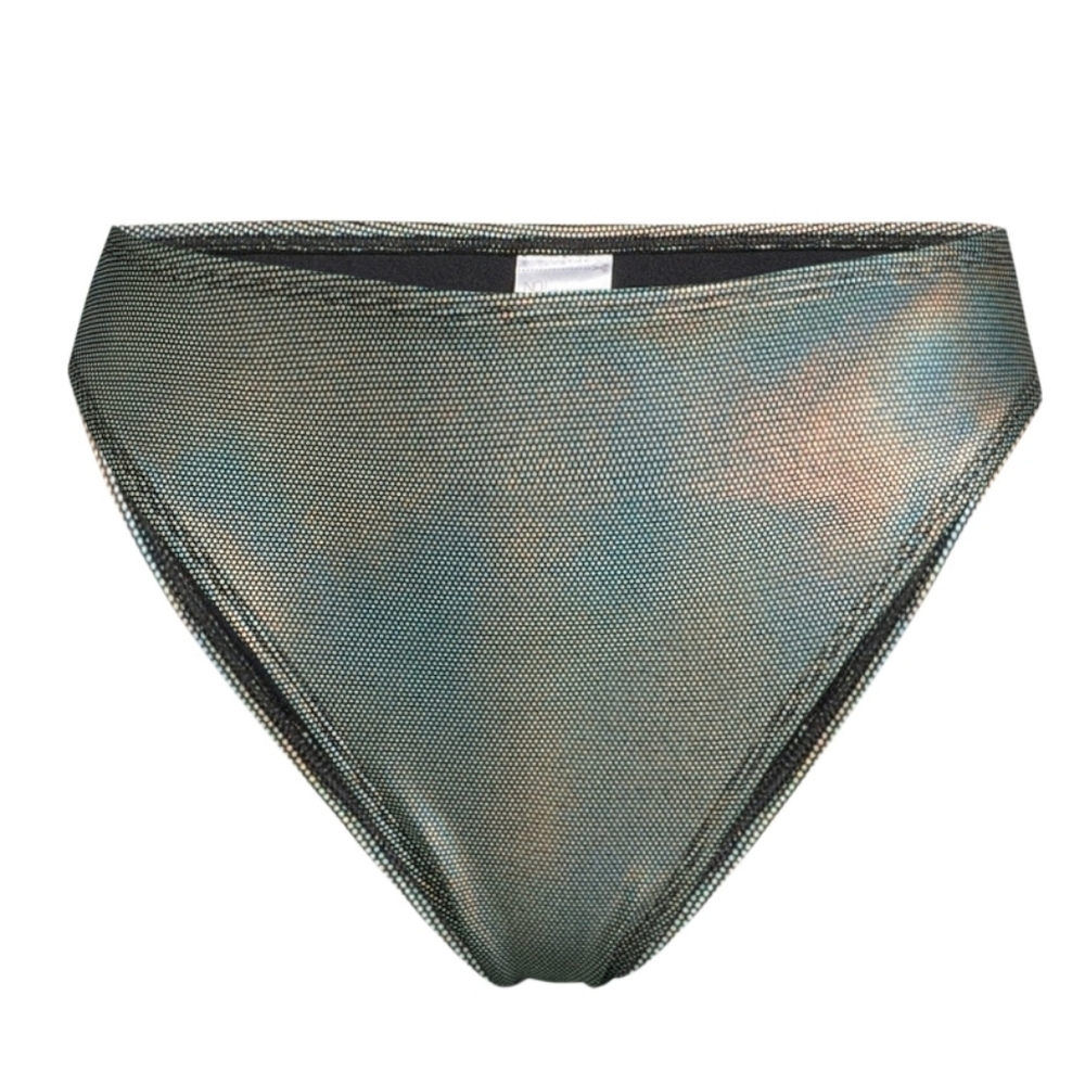 No Boundaries Juniors’ Holographic Dot Bikini Swim Bottoms